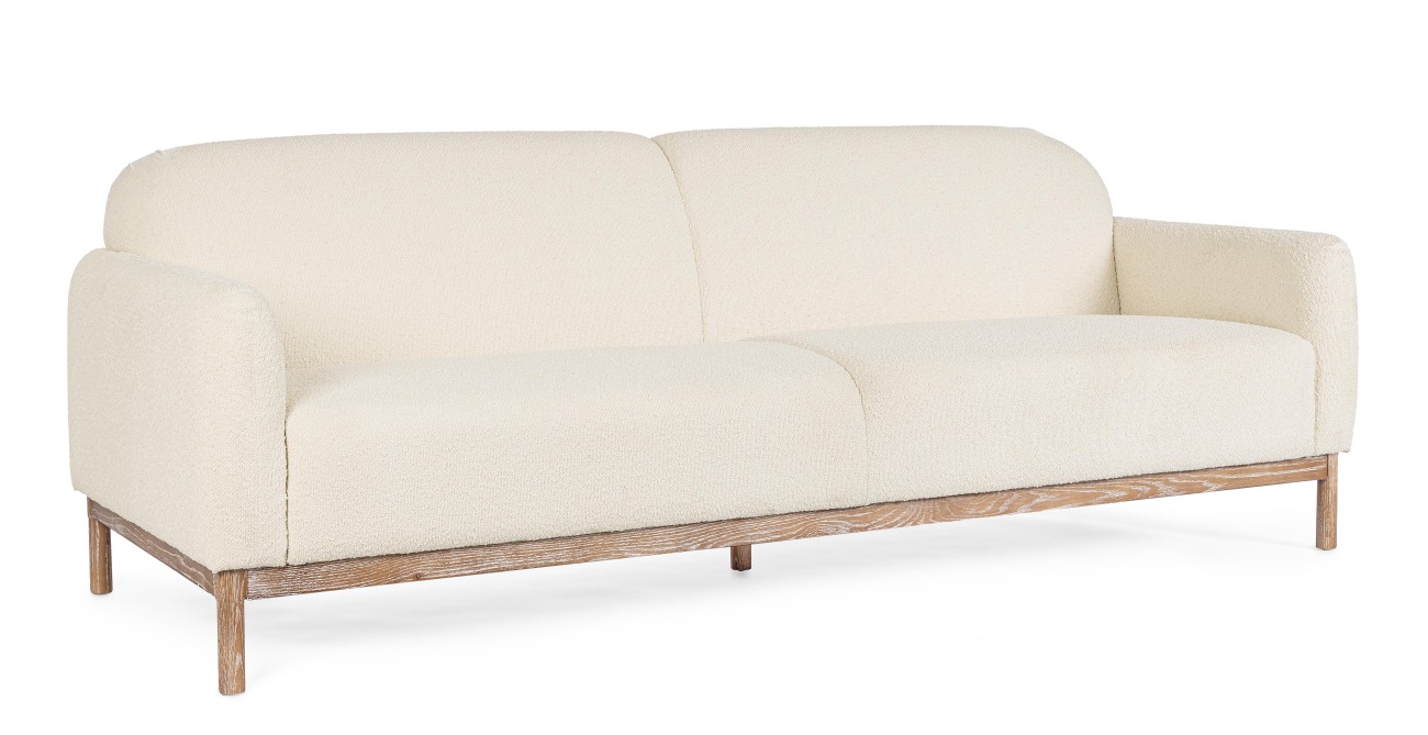 Sofa Detroit aus Bouclè-Stoff, Creme Sofa Detroit aus Bouclè-Stoff, Creme