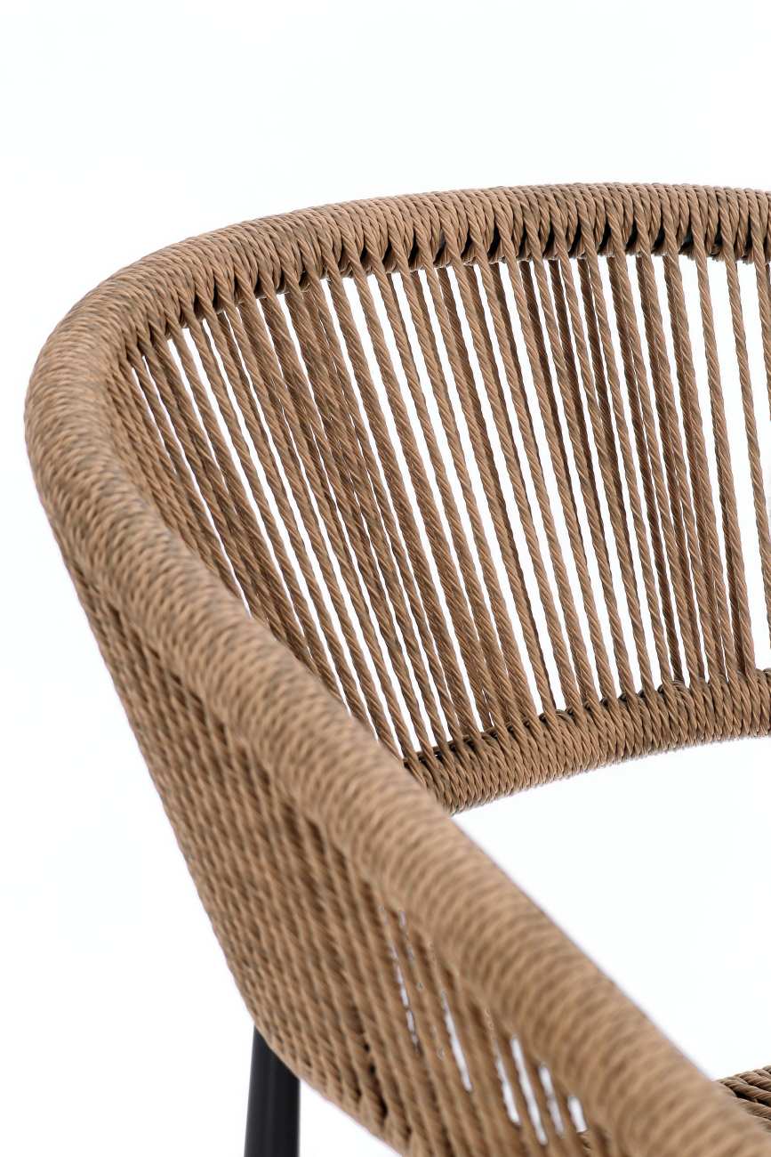 Gartenstuhl Algaida aus Aluminium, Anthrazit / Natur