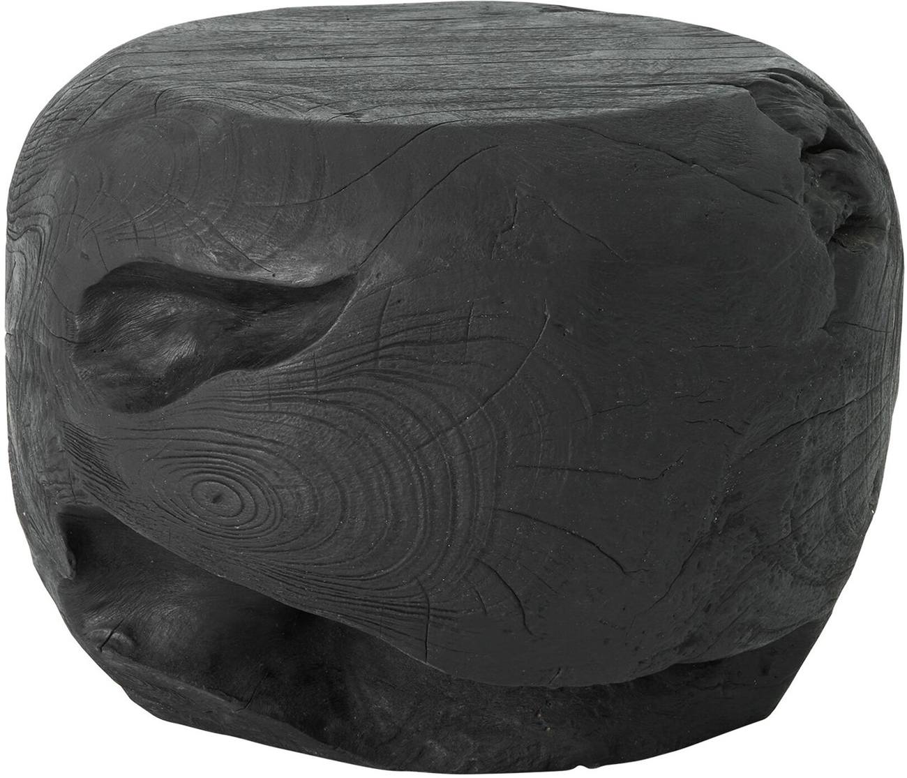 Beistelltisch Ball aus Teakholz, Schwarz Beistelltisch Ball aus Teakholz, Schwarz