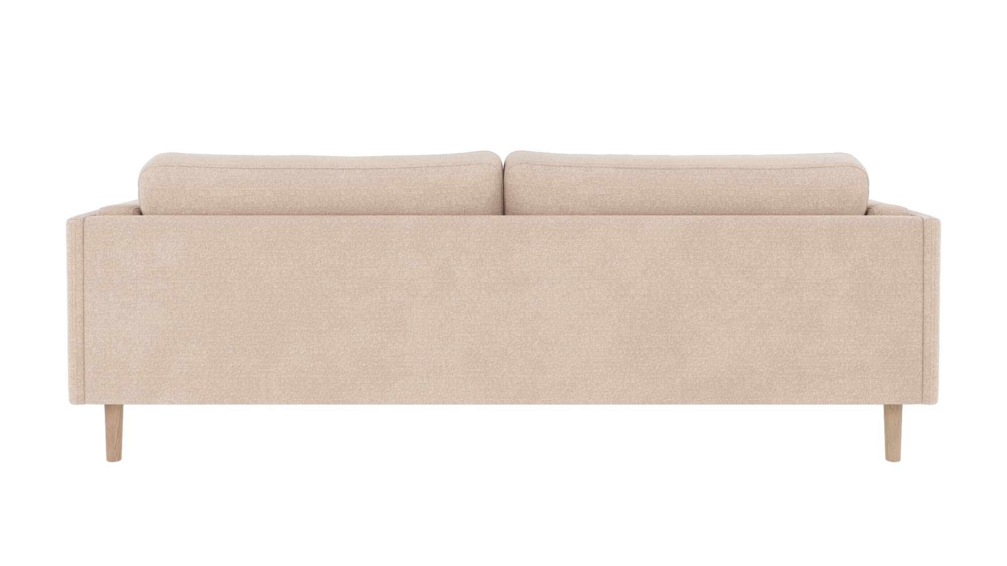 Jetzt entdecken: Sofa Braden 3-Sitzer, Beine Weiß pigmentiert, Bezug Rita Hellbeige mit hochwertiger Verarbeitung.