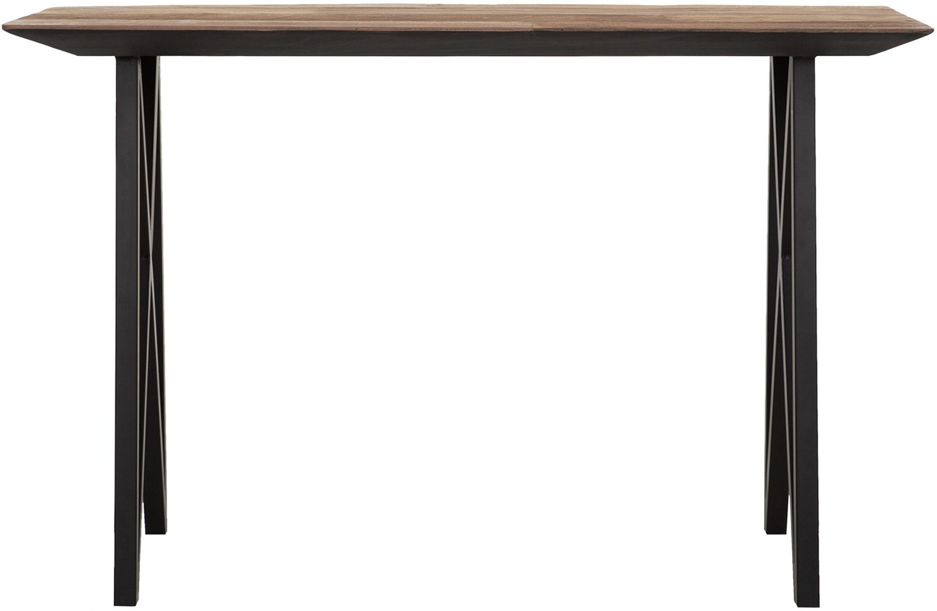 Der Schreibtisch Highlight wurde aus Teakholz gefertigt, welches einen natürlichen Farbton besitzt. Das Gestell ist aus Metall uns ist Schwarz. Der Tisch überzeugt mit seinem massivem aber auch modernen Design. Der Schreibtisch besitzt eine Länge von 120 