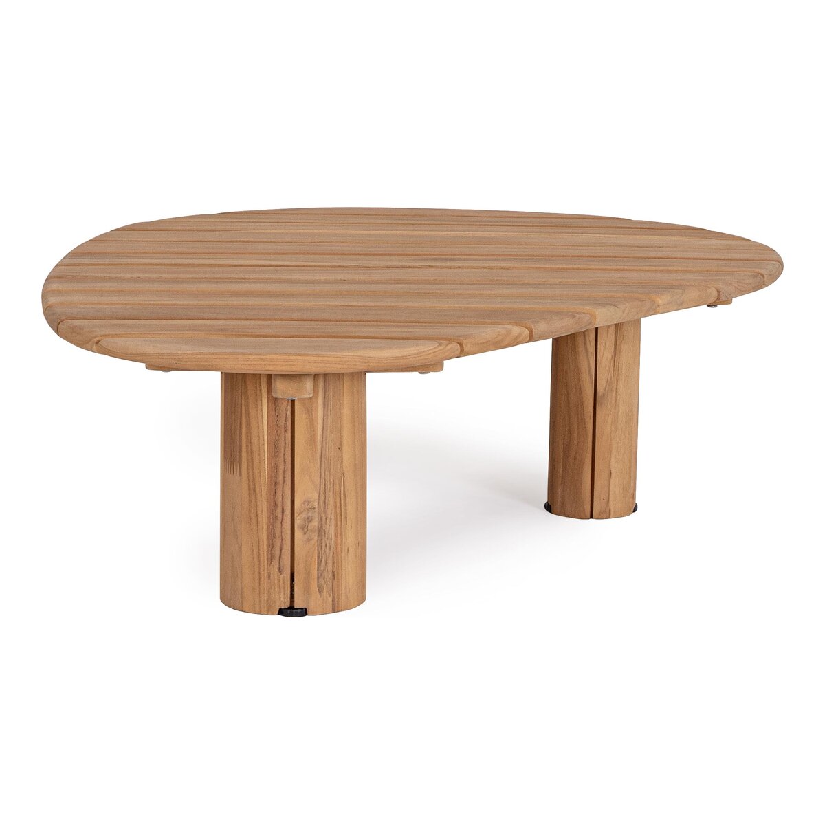 Gartencouchtisch Tamires - Teakholz massiv Natur, 100 x 80 cm