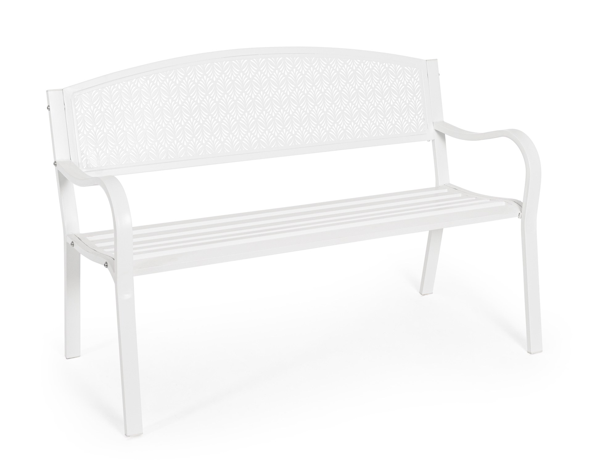 Gartenbank Lizette aus Metall, Weiß Weiß F1014903