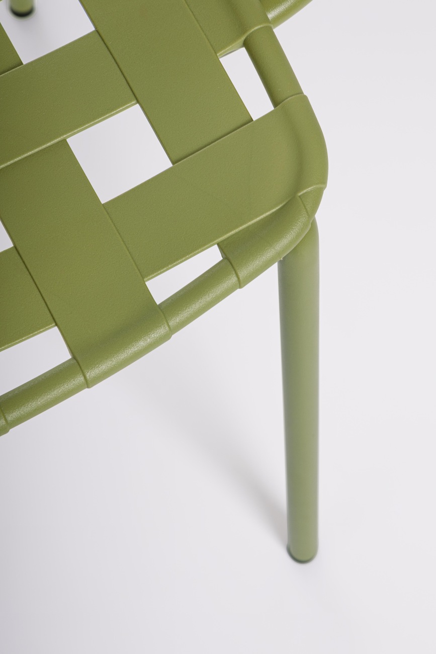 Gartenstuhl Clover mit Armlehne, Grün