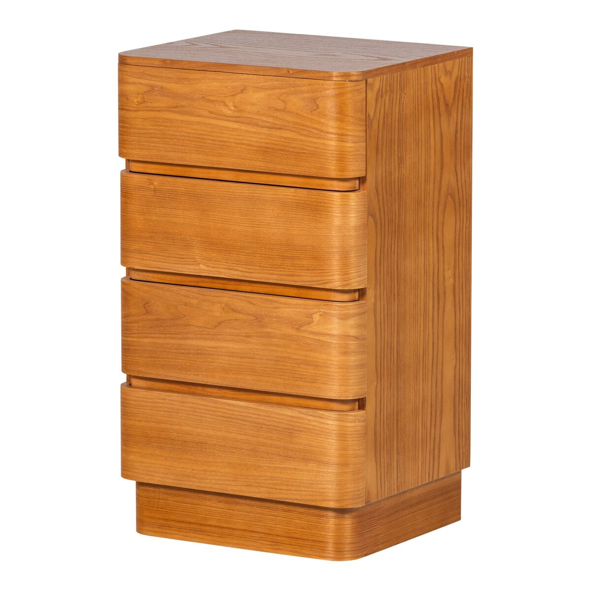 Kommode / Nachttisch Fejo - MDF Braun, 4 Schubladen