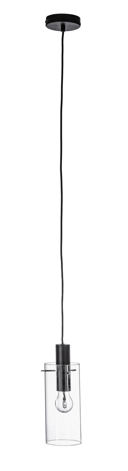 Hängeleuchte Aglow mit einer Glühbirne, Schwarz/Klar Hängeleuchte Aglow mit einer Glühbirne, Schwarz/Klar