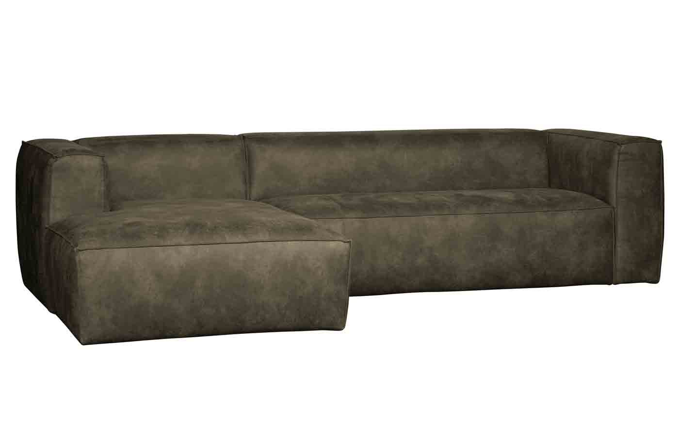 Ecksofa Bean Eco Leder, links Army