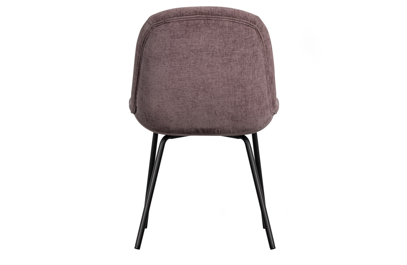 Der Esszimmerstuhl Crate überzeugt mit seinem modernen Stil. Gefertigt wurde er aus Samt, welcher einen lila Farbton besitzt. Das Gestell ist aus Metall und hat eine schwarze Farbe. Der Stuhl verfügt über eine Sitzhöhe von 47 cm.