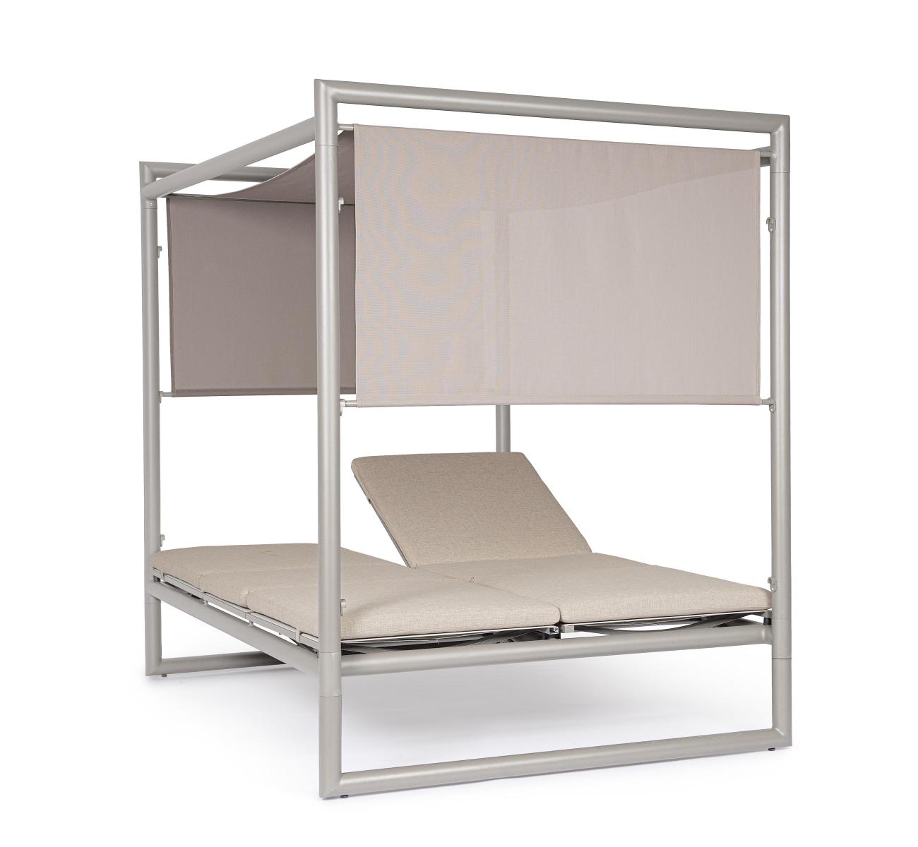 Gartendaybed Konnor aus Aluminium, Rastin Gartendaybed Konnor aus Aluminium, Rastin