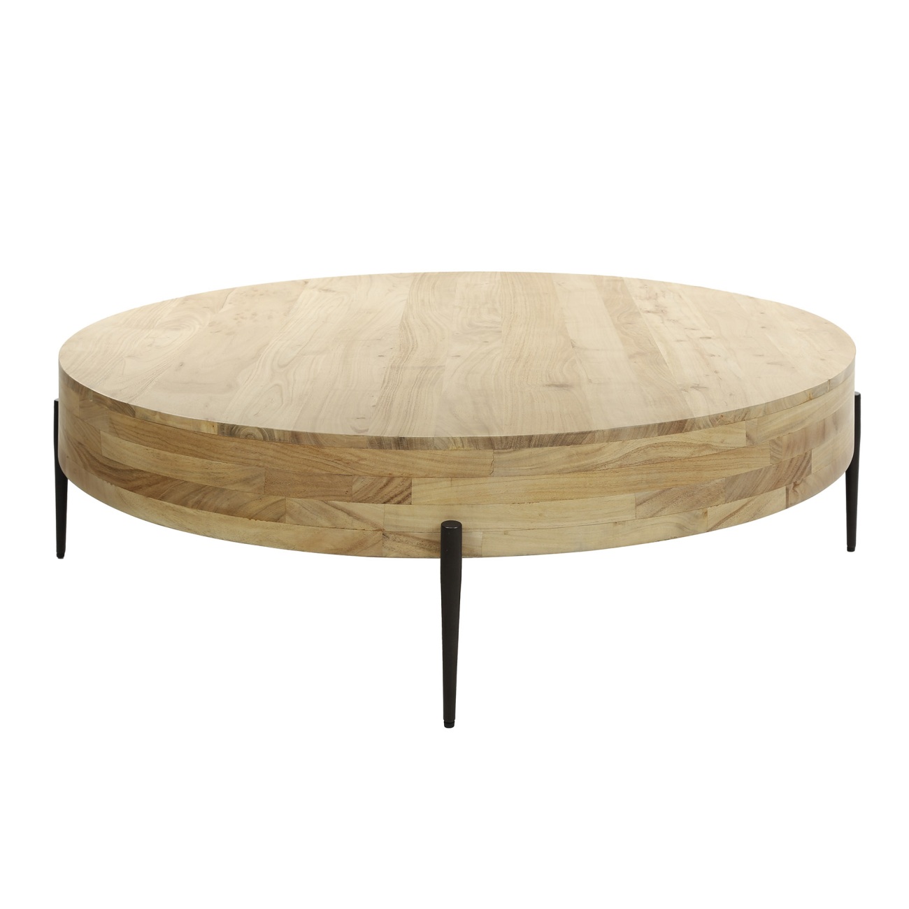 Couchtisch Opuntina - natürliches Akazienholz, Ø 120 cm