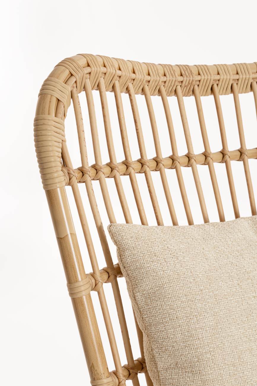 Gartensessel Maela mit Hocker, Natur