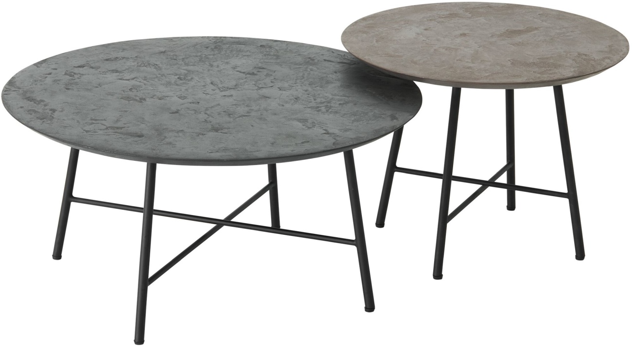 Couchtisch Delta 2er Set aus Mortex, Pepper Couchtisch Delta 2er Set aus Mortex, Pepper