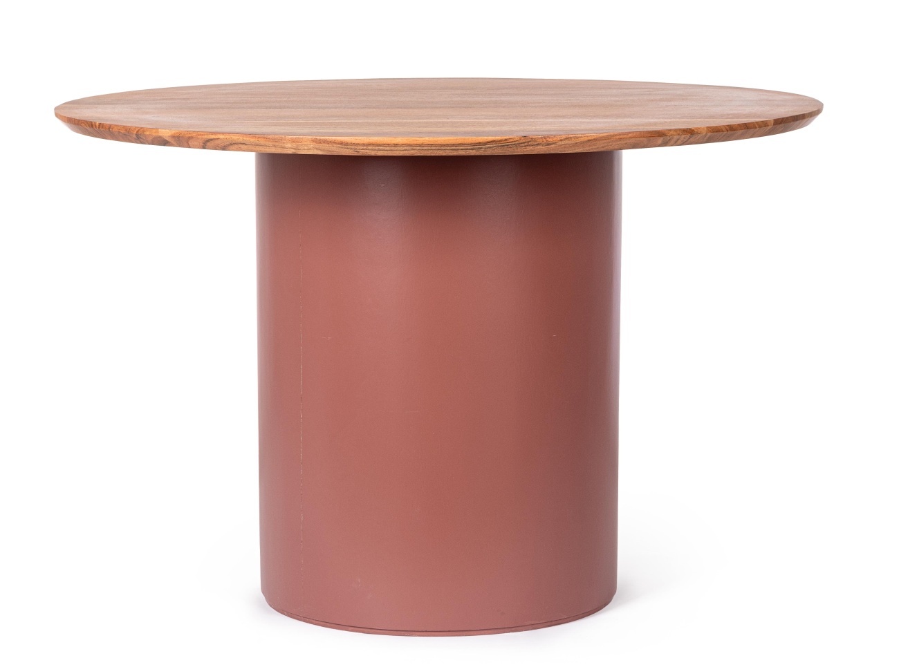 Esstisch Ojas aus Akazienholz Ø 115 cm, Terrakotta