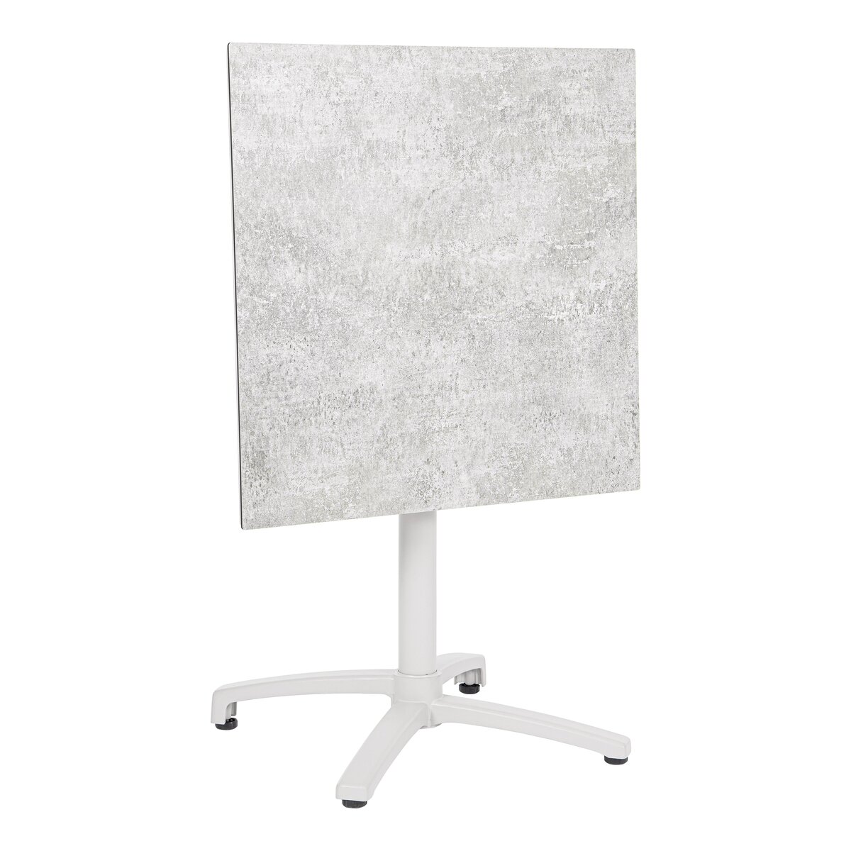 Garten-Bistrotisch Claret - Aluminium Cremeweiß, HPL Grau, 70 x 70 cm