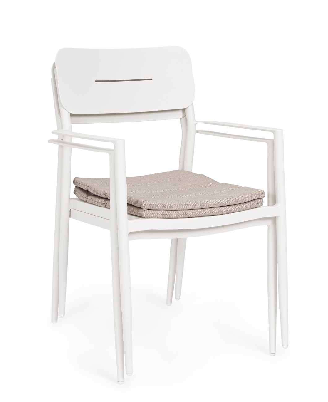 Gartenstuhl Nebula aus Aluminium, Weiß