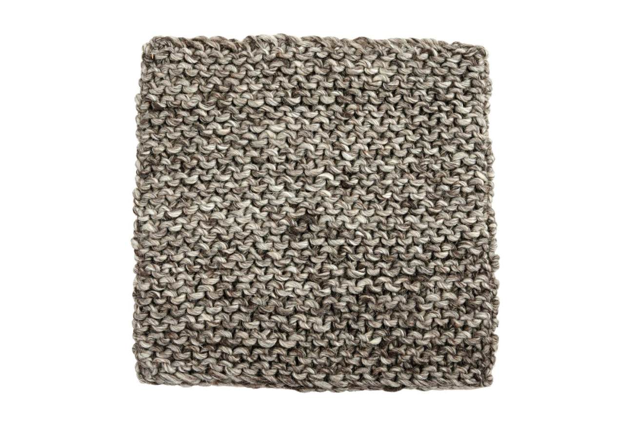 Sitzkissen Pego aus Wolle Eckig, Grau Sitzkissen Pego aus Wolle Eckig, Grau