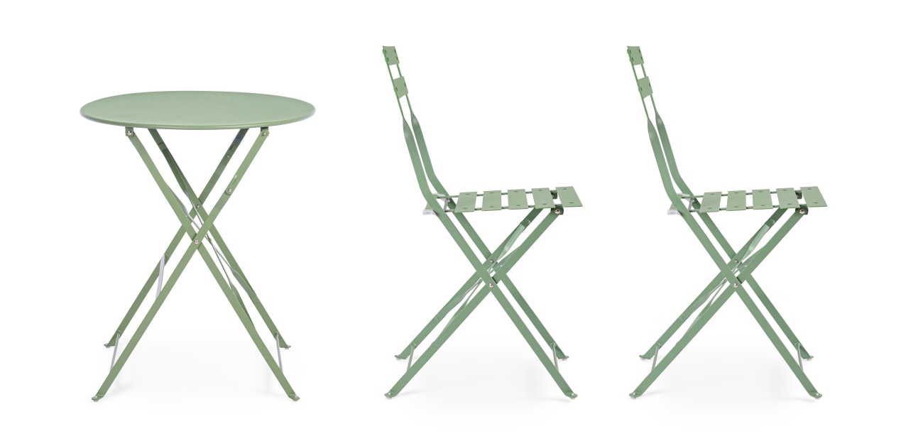 Garten-Set Austin, Stühle & Tisch, Grün