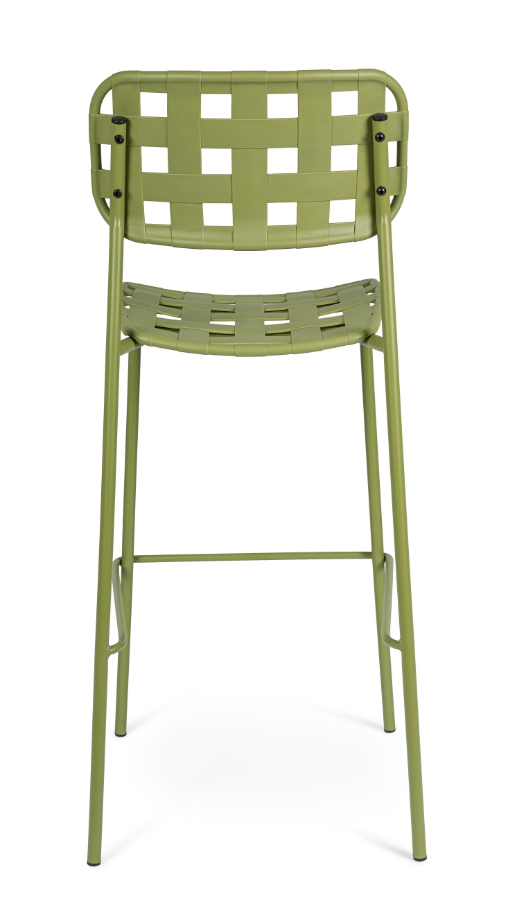 Gartenbarhocker Clover aus Metall, Grün