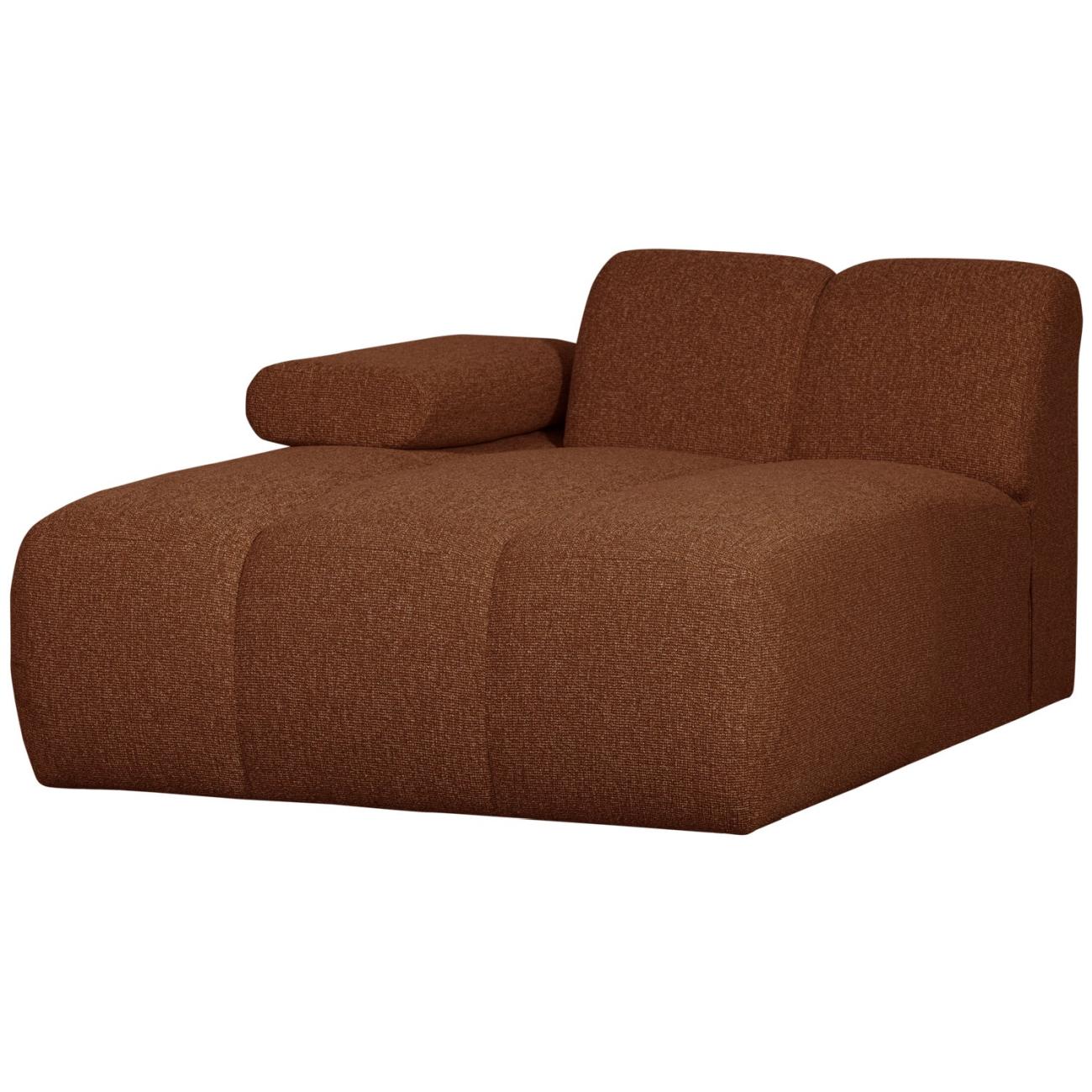 Modulsofa Mojo Boucle Chaiselongue-Links, Rostbraun
