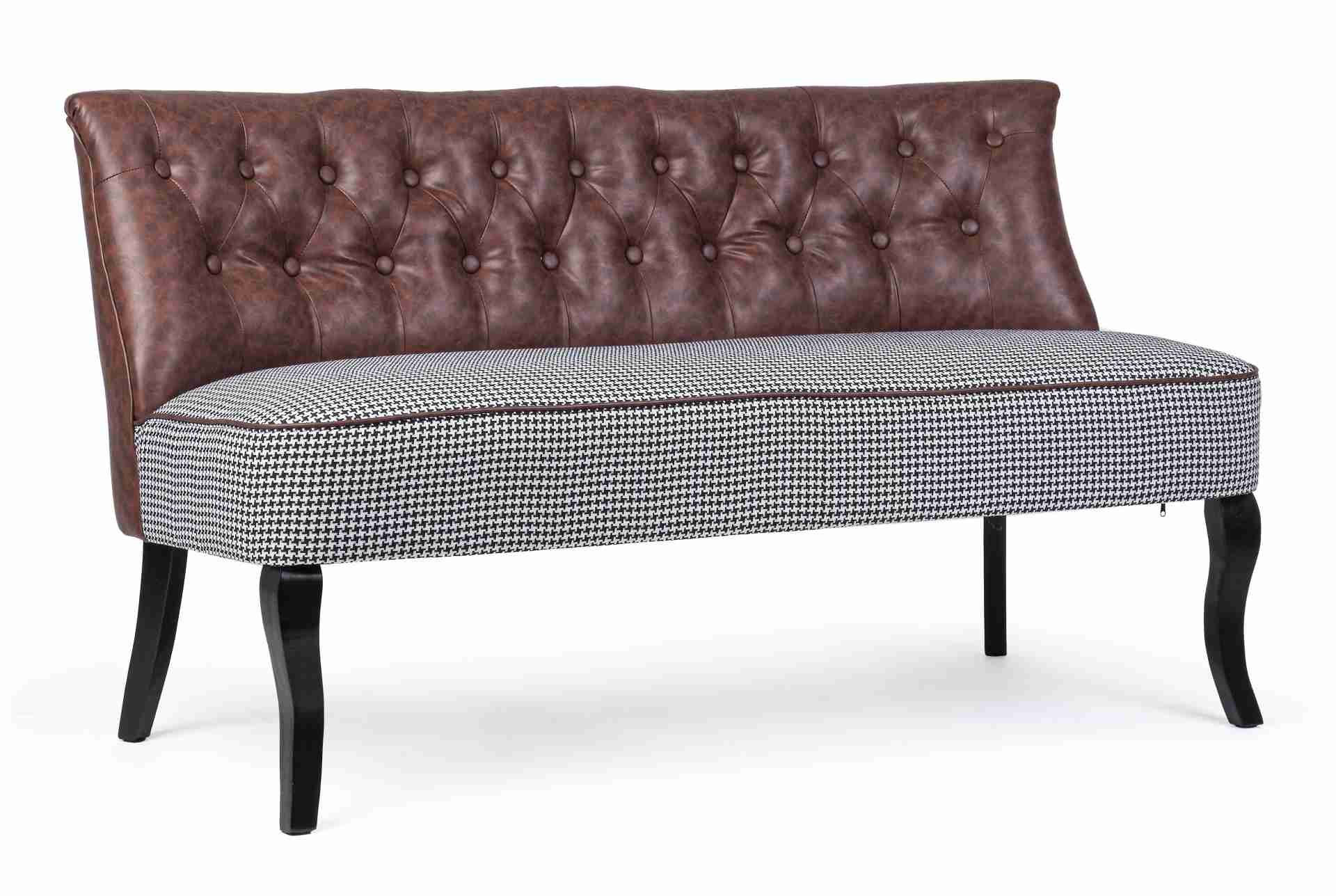 Das Sofa Batilda überzeugt mit seinem klassischen Design. Gefertigt wurde es aus Kunstleder, welches einen roten Farbton besitzt. Das Gestell ist aus Kiefernholz und hat eine schwarze Farbe. Das Sofa ist in der Ausführung als 2-Sitzer. Die Breite beträgt 