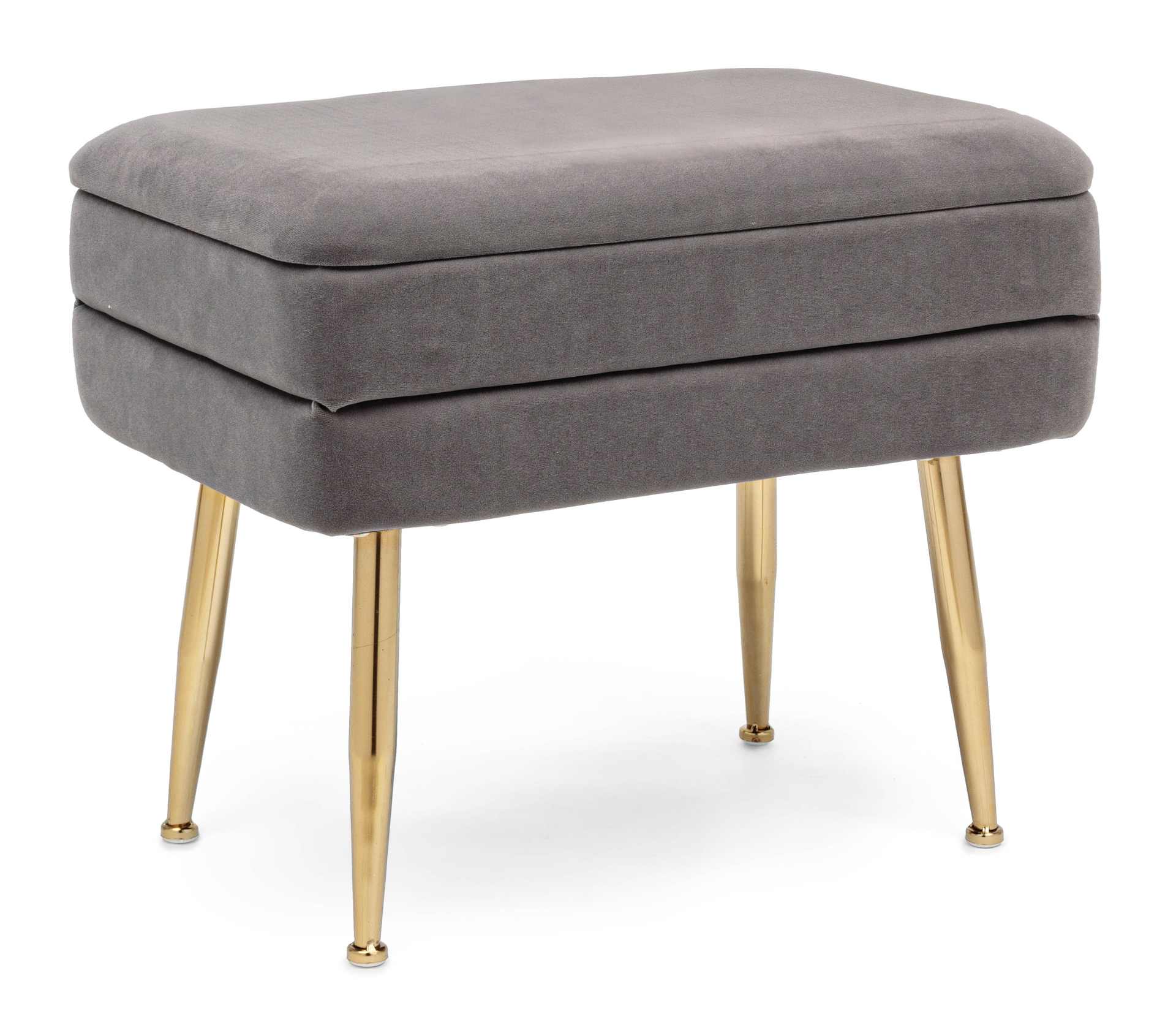 Bank Pavlina aus Samt 50 cm, Grau Bank Pavlina aus Samt 50 cm, Grau