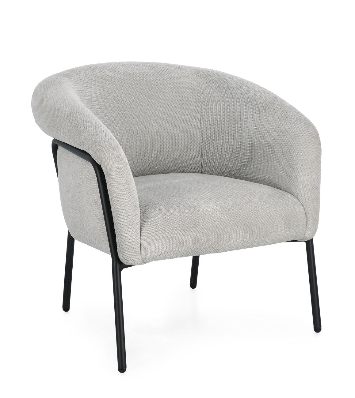 Sessel Camila aus Stoff, Hellgrau Sessel Camila aus Stoff, Hellgrau