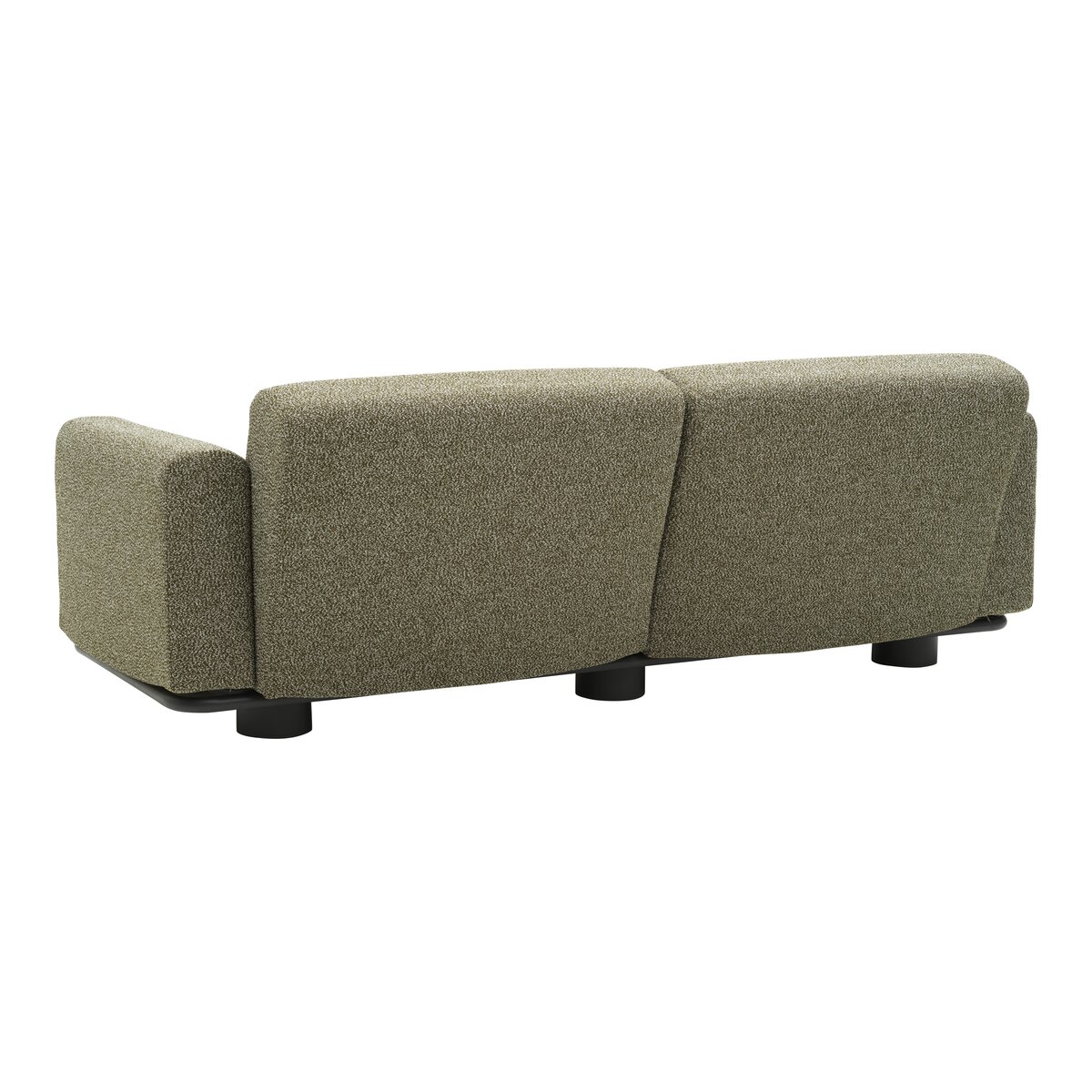 Gartensofa Bolster 2,5-Sitzer, Aluminium & Teddy-Stoff, Verde-Grün