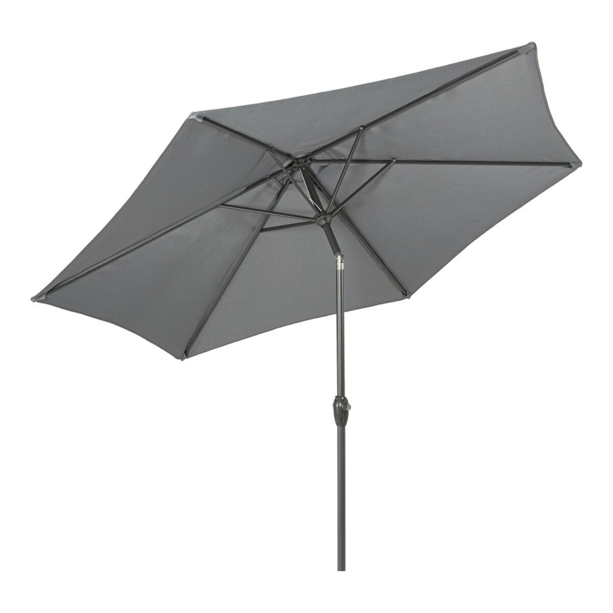 Sonnenschirm Kalife aus Aluminium, neigbar und winddicht, rund, dunkelgrau, Ø 270 cm