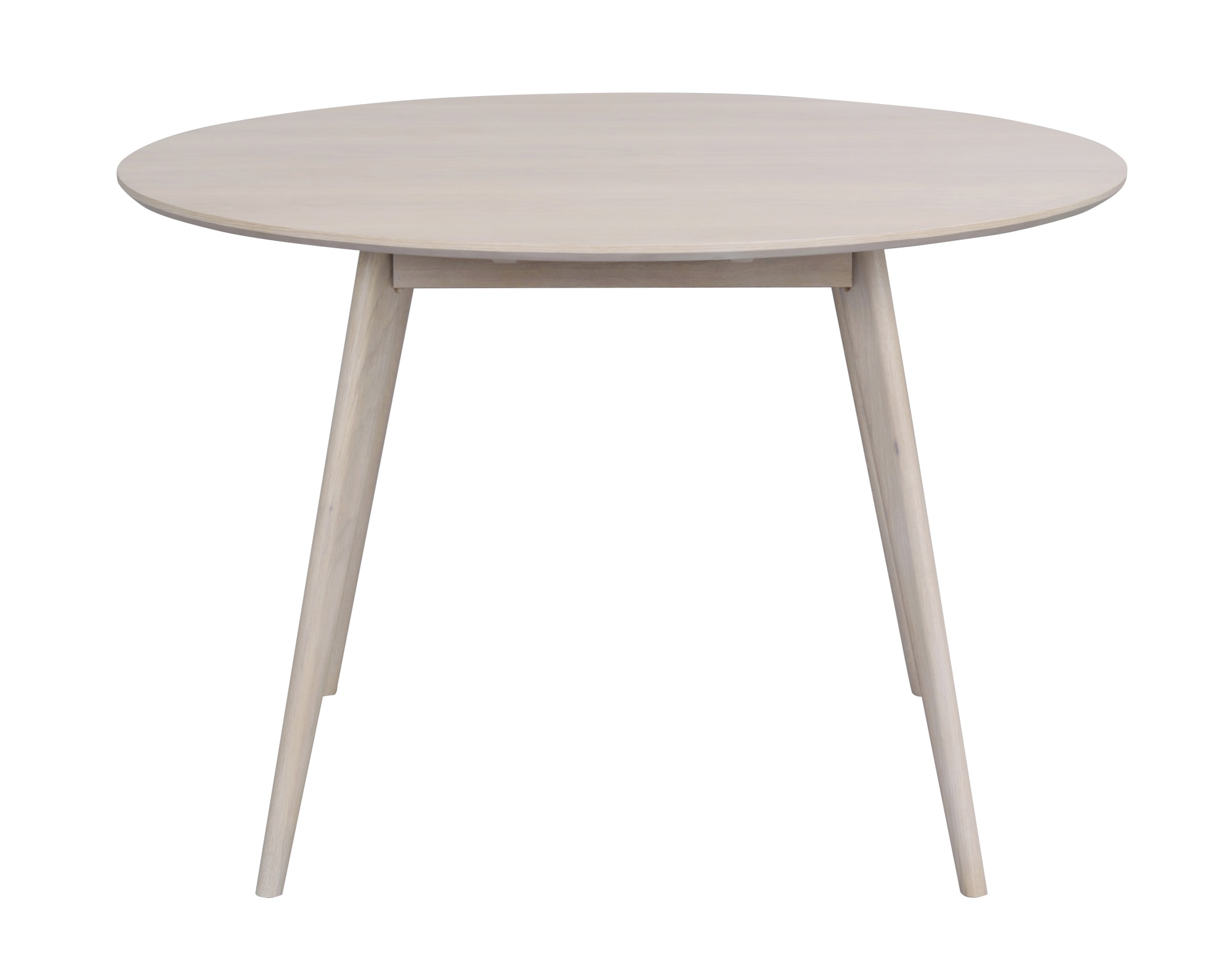 Design trifft Funktion: Esstisch Yumi Rund 115cm, MDF Eiche Weiß pigmentiert.
