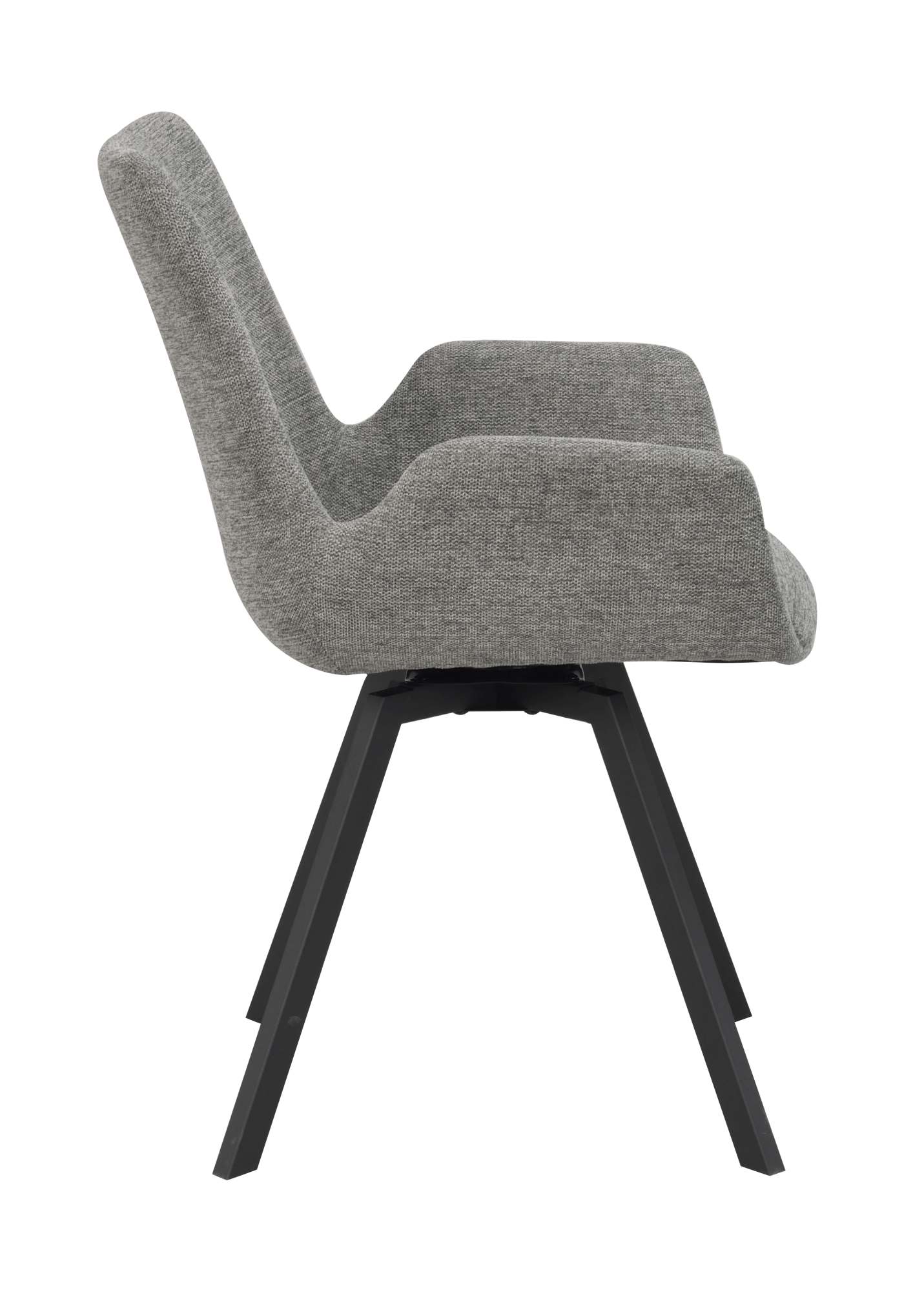 Edles Möbelstück: Stuhl Norwell 2er Set mit Drehfunktion, Grau für stilvolle Einrichtung.