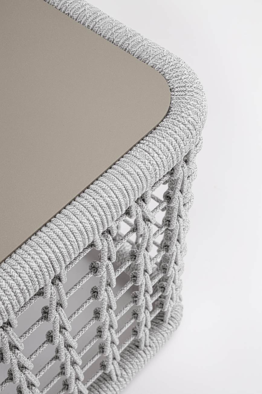 Gartencouchtisch Kollar aus Aluminium, Artic