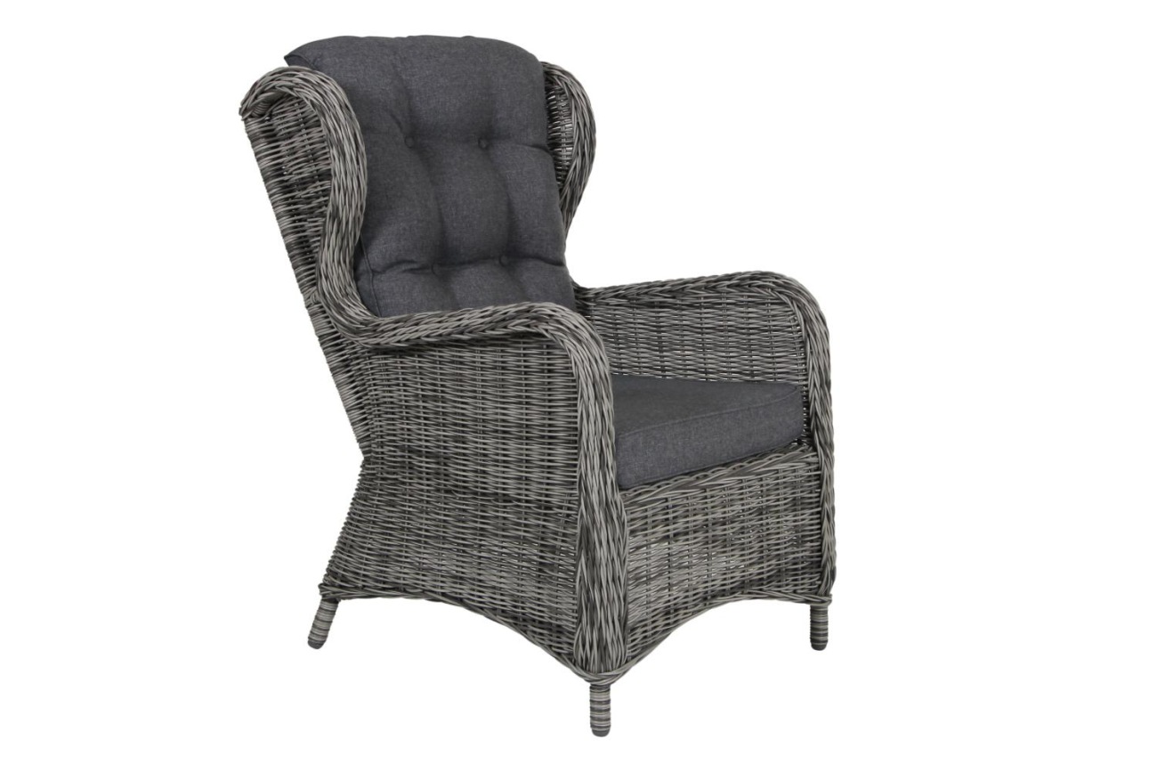Gartensessel Rosita mit Kissen, Grau Gartensessel Rosita mit Kissen, Grau