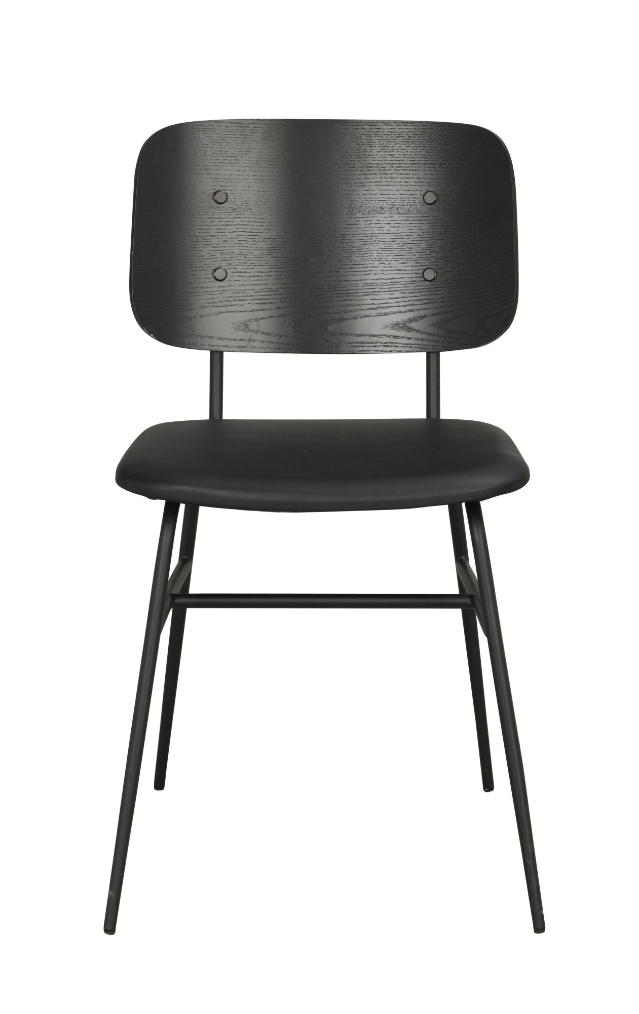 Stuhl Brent 2er Set, Esche Schwarz – modernes Design trifft Komfort.