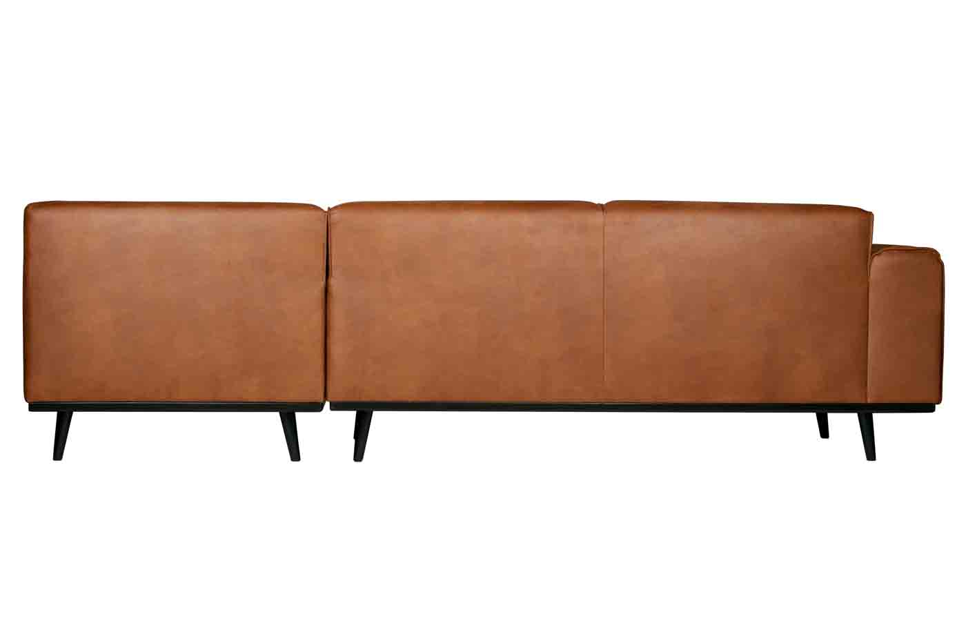 Ecksofa Statement Eco Leder, rechts Cognac