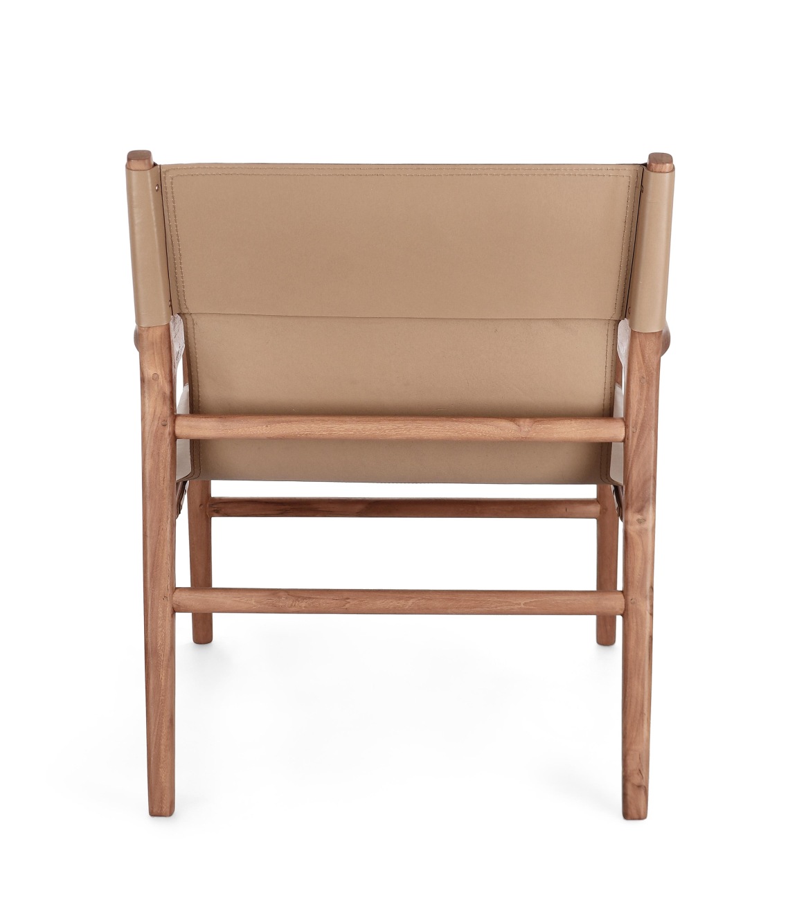 Sessel Caroline aus Teakholz, Taupe