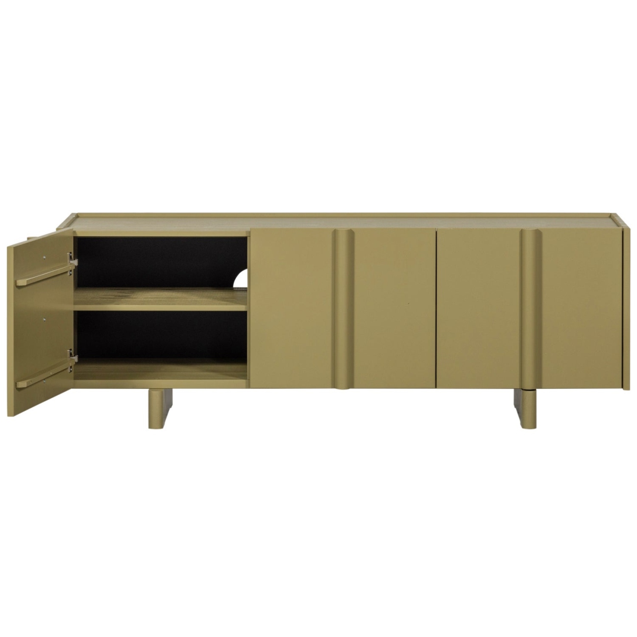 TV-Board Basu aus Kiefernholz 152 cm, Olive