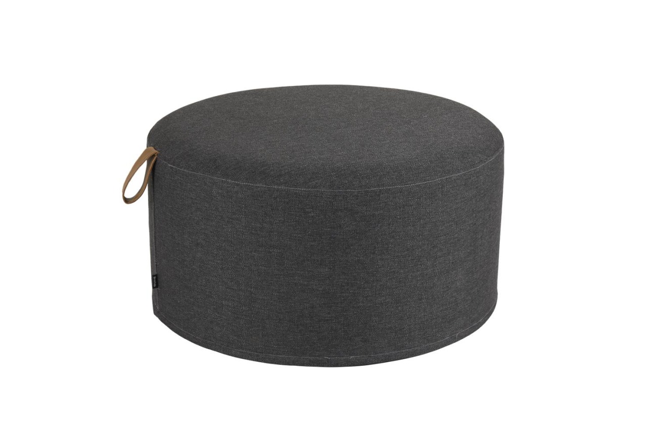 Pouf Kotte aus Olefin Stoff 80 cm, Anthrazit Pouf Kotte aus Olefin Stoff 80 cm, Anthrazit