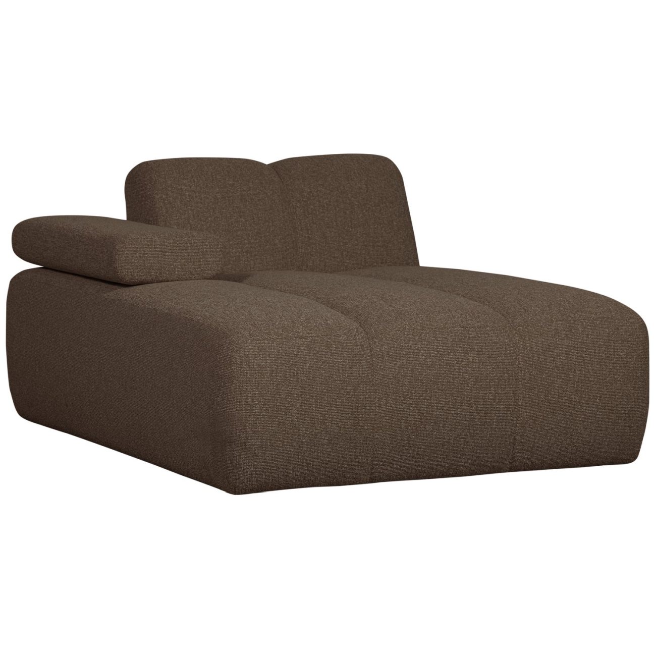 Modulsofa Mojo Boucle Chaiselongue-Links, Braun