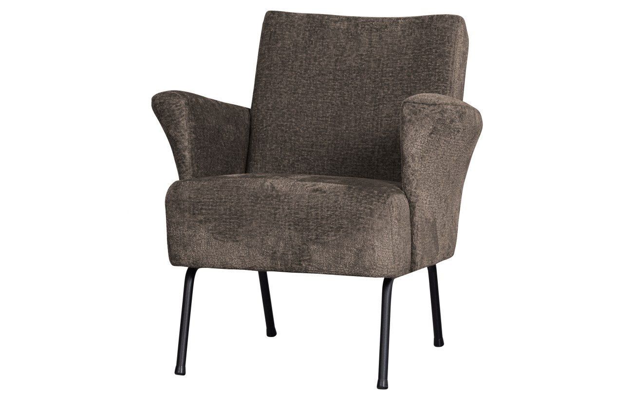 Der Sessel Muse überzeugt mit seinem modernen Design. Gefertigt wurde er aus Web Stoff, welcher einen grauen Farbton besitzt. Das Gestell ist aus Metall und hat eine schwarze Farbe. Der Sessel besitzt eine Sitzhöhe von 45.