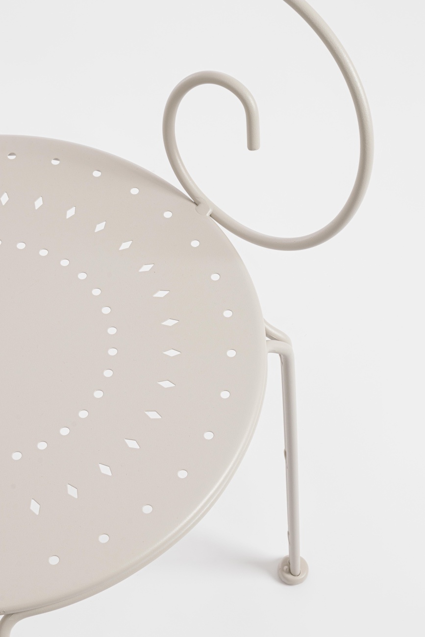 Gartenstuhl Etienne aus Metall, Griz