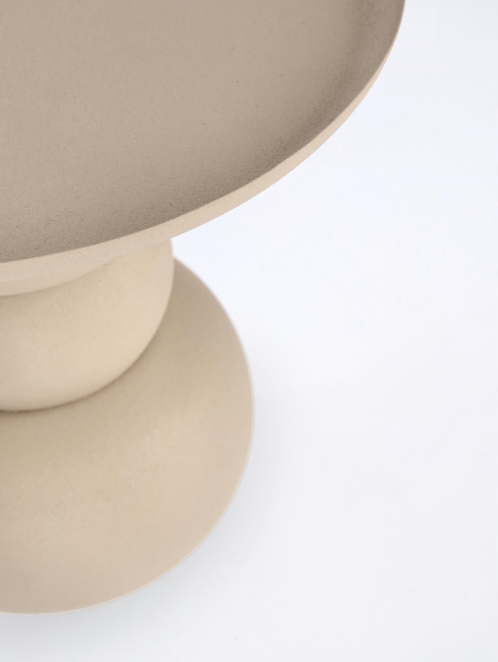 Beistelltisch Alpa aus Metall Ø 36 cm, Beige