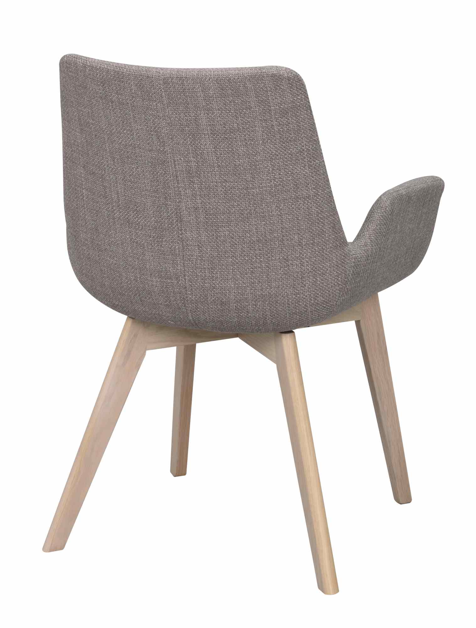 Design trifft Funktion: Stuhl Drimsdale 2er Set mit Armlehne, Grau Whitewash.