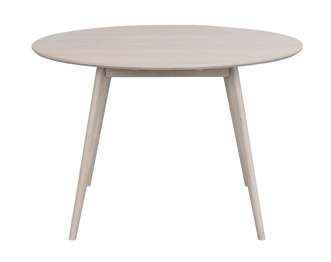 Esstisch Yumi Rund 115cm, MDF Eiche Weiß pigmentiert