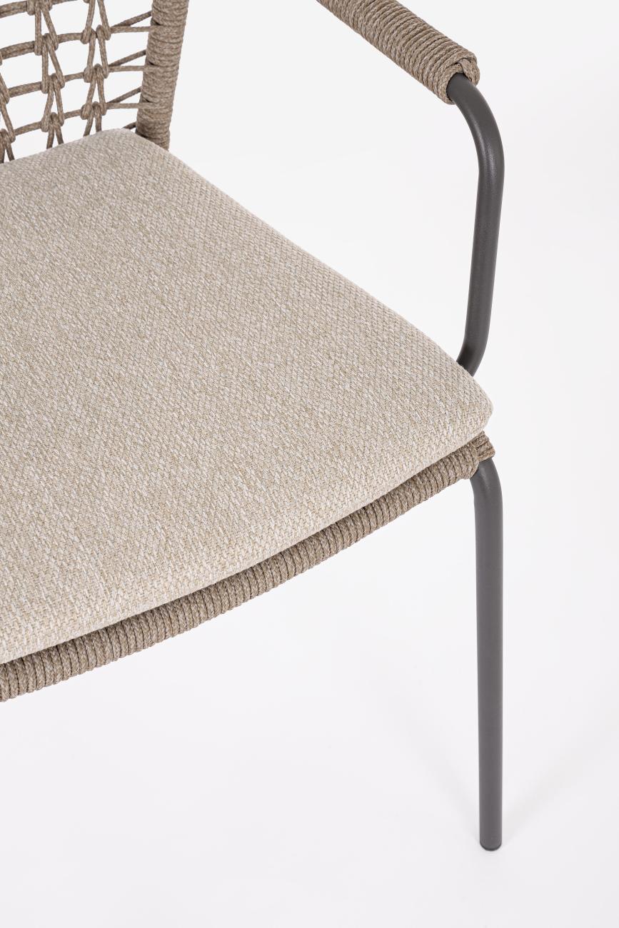 Gartenstuhl Canar aus Metall, Natur