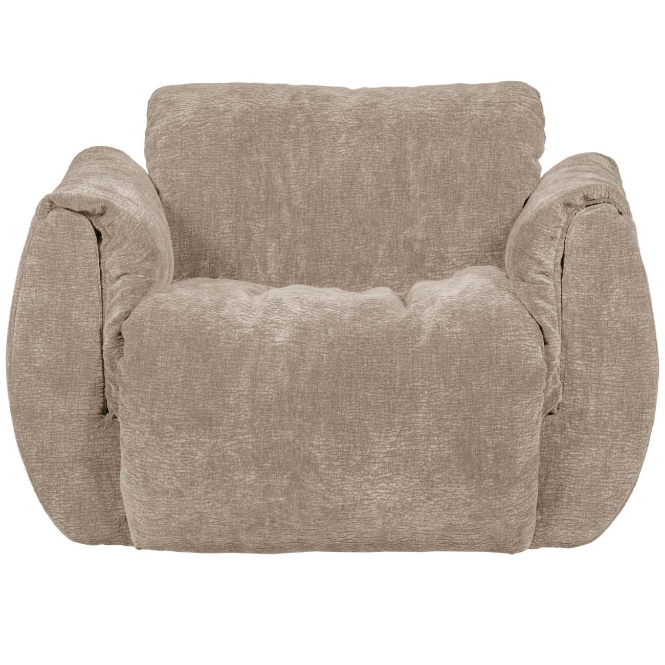Drehsessel Baggy aus 3D-Chenille-Stoff, Sand