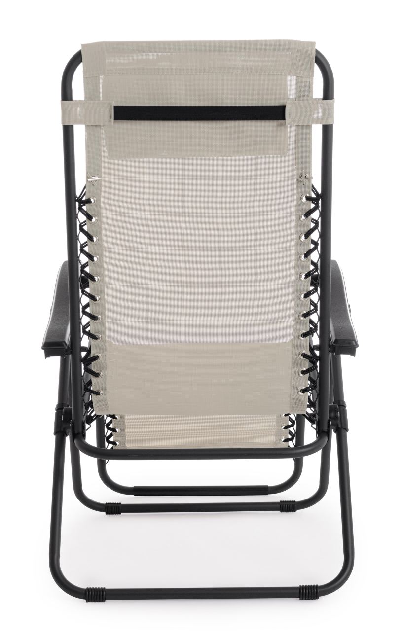 Der Loungesessel Wayne überzeugt mit seinem modernen Design. Gefertigt wurde er aus Textilene, welches einen hellgrauen Farbton besitzt. Das Gestell ist aus Metall und hat eine schwarze Farbe. Der Sessel ist klappbar.
