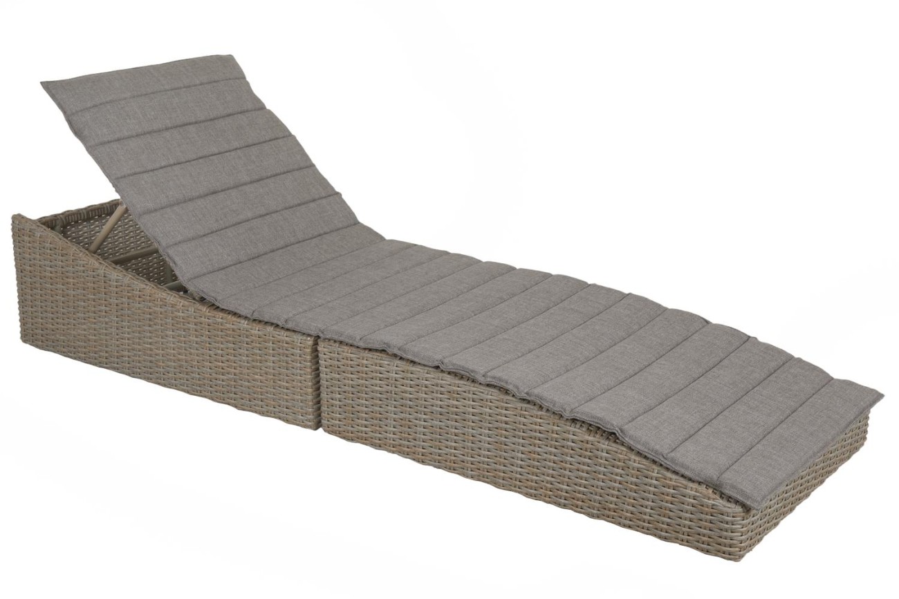 Gartenliege Ceibo mit Kissen, Beige Gartenliege Ceibo mit Kissen, Beige
