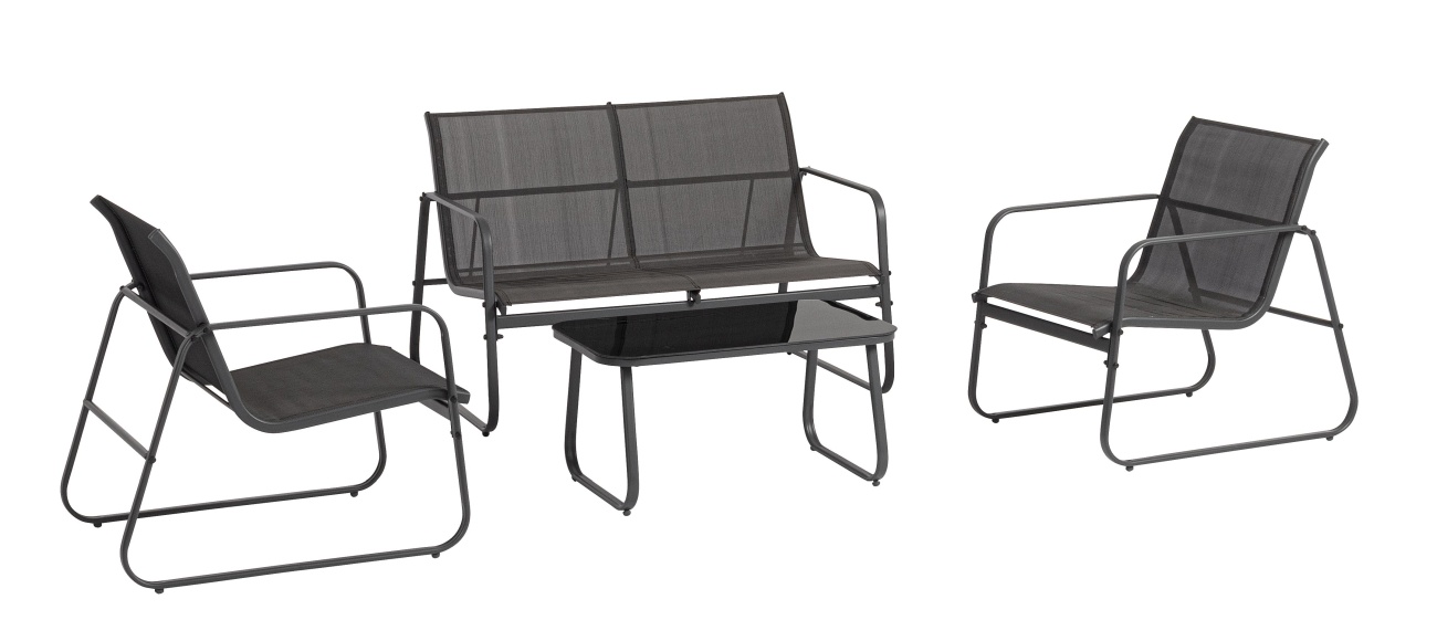 Garten-Set Gonzalo 4er Gruppe, Anthrazit Garten-Set Gonzalo 4er Gruppe, Anthrazit