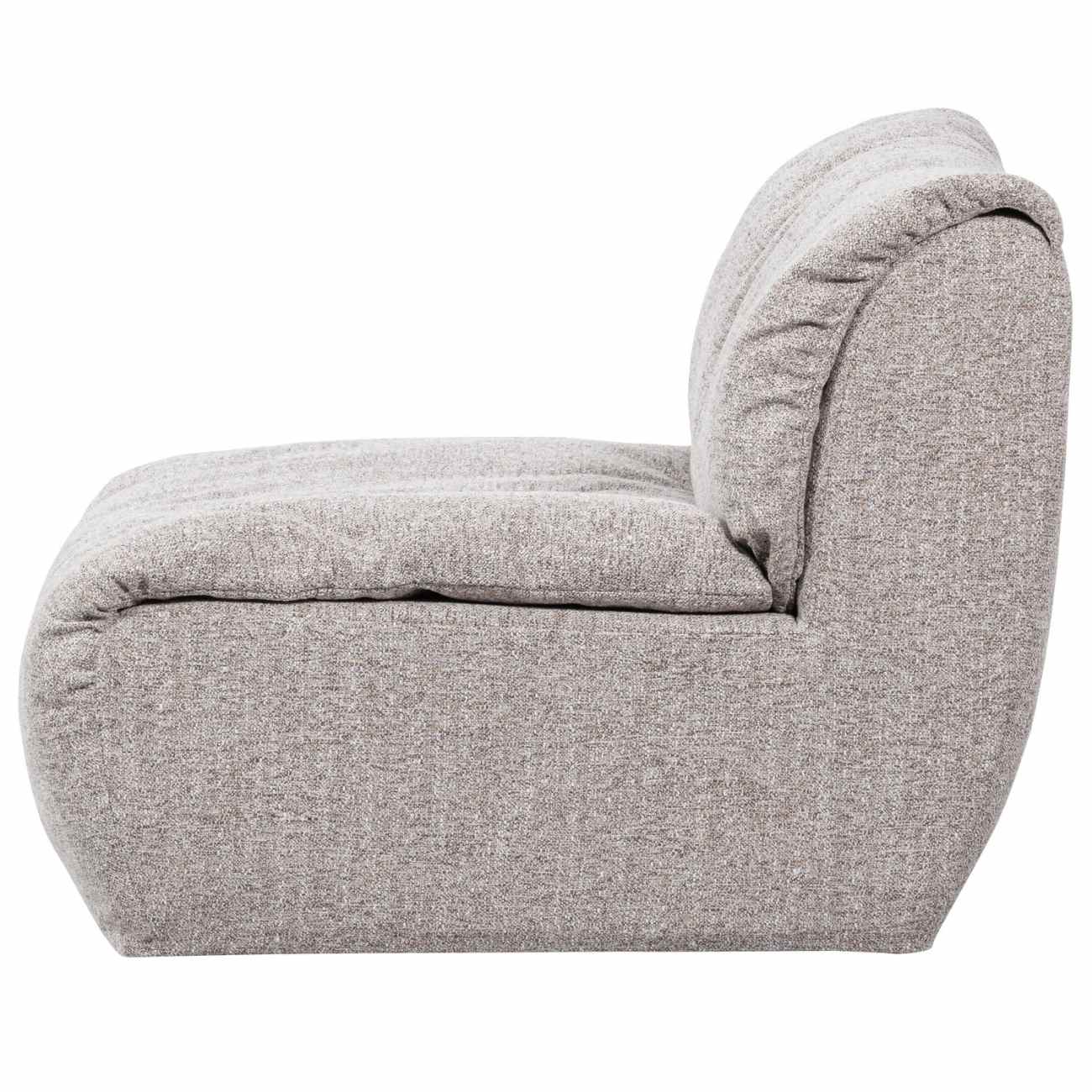 Sessel Baggy aus Melange-Stoff, Natur