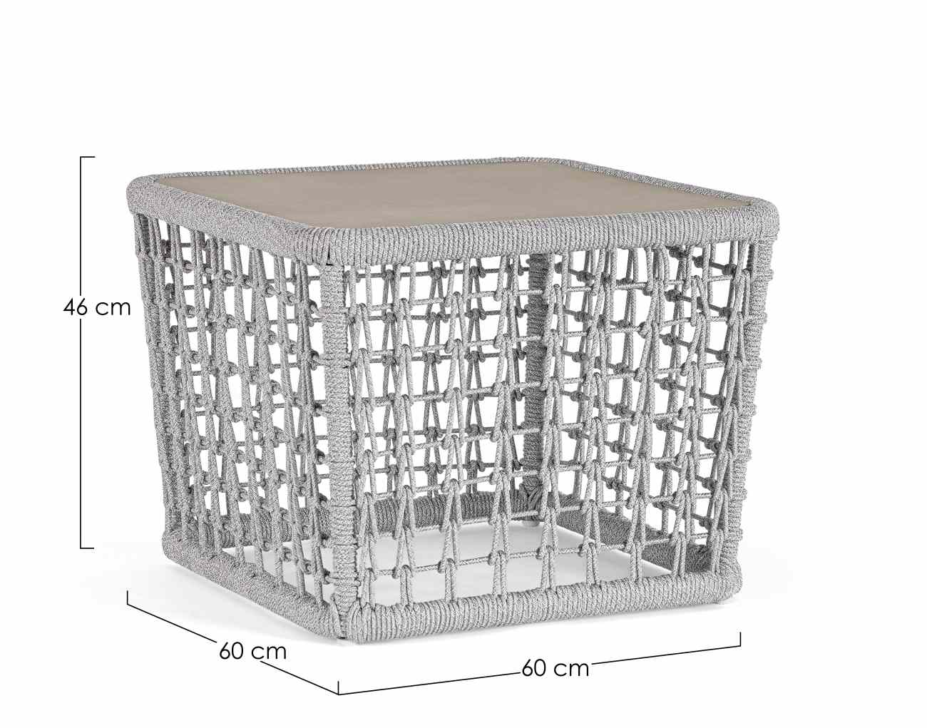Gartencouchtisch Kollar aus Aluminium, Artic
